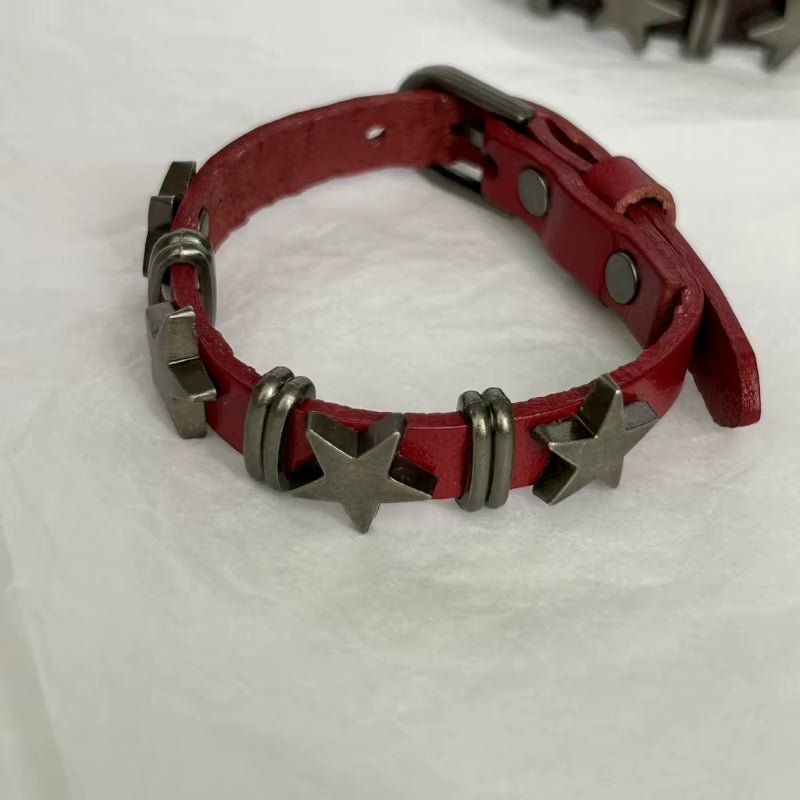 Vintage Star Leather Watchband Bracelet
