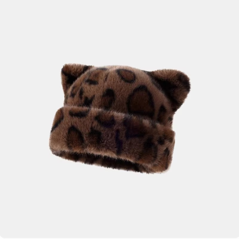 Plush Bear Ears Beanie