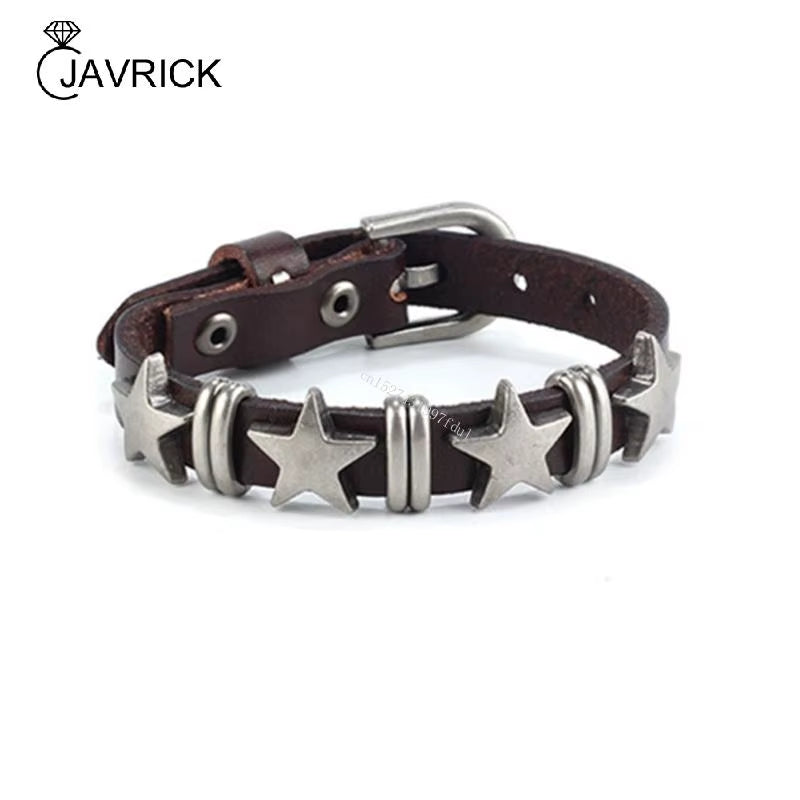 Vintage Star Leather Watchband Bracelet