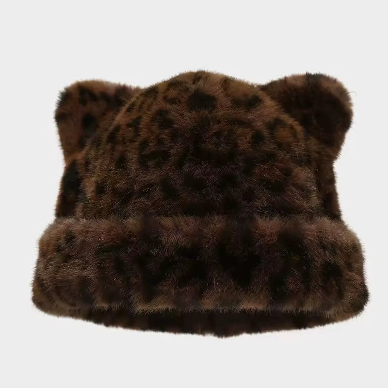 Plush Bear Ears Beanie